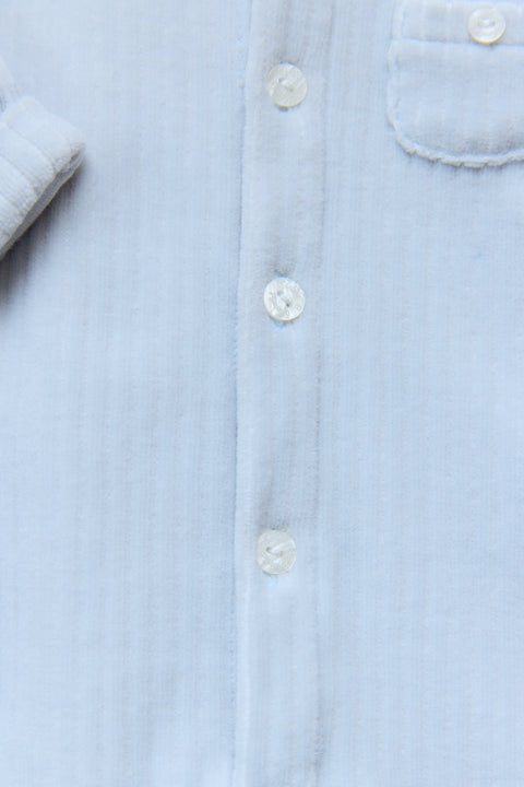 Combinaison longue - Bleu céleste velours - Image principale