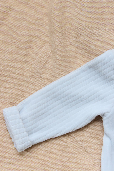 Combinaison longue - Bleu céleste velours - Image principale