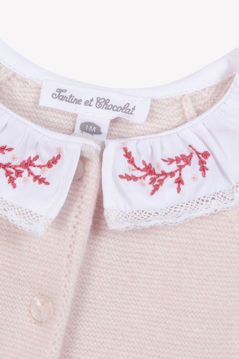 Jumpsuit long - Pale pink Collar Embrodery - Image principale