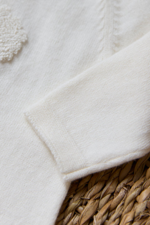 Combinaison longue - Ecru broderie mouton - Image principale