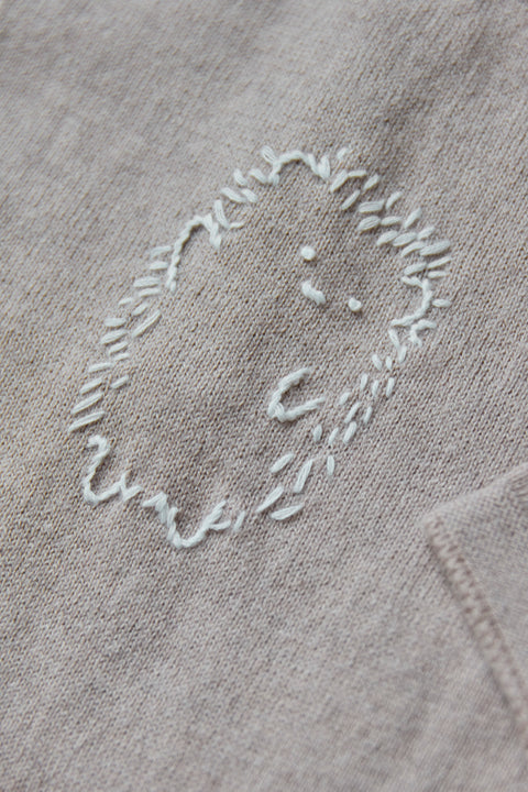 Combinaison longue - Moka broderie hérisson - Image principale