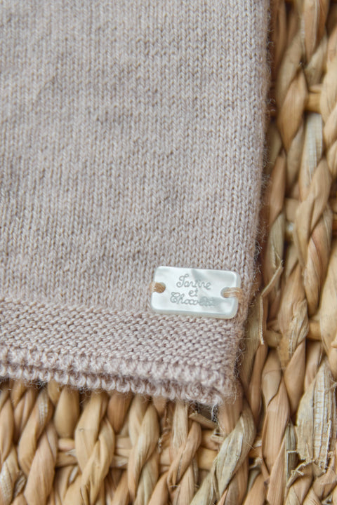 Combinaison longue - Moka broderie hérisson - Image principale