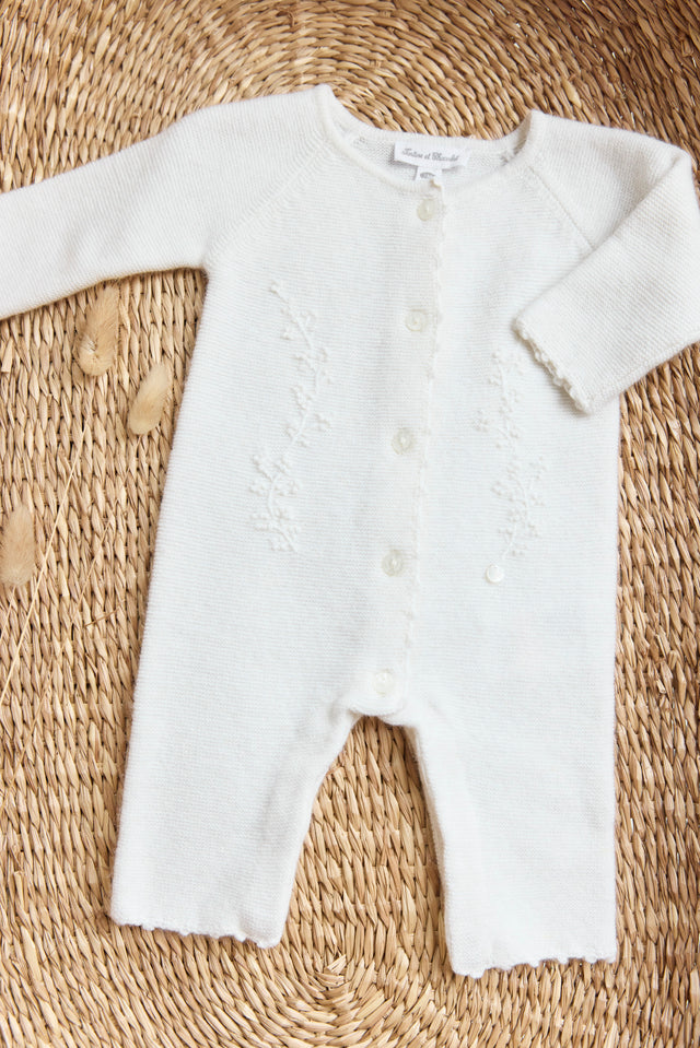 Combinaison longue - Ecru broderie - Image principale