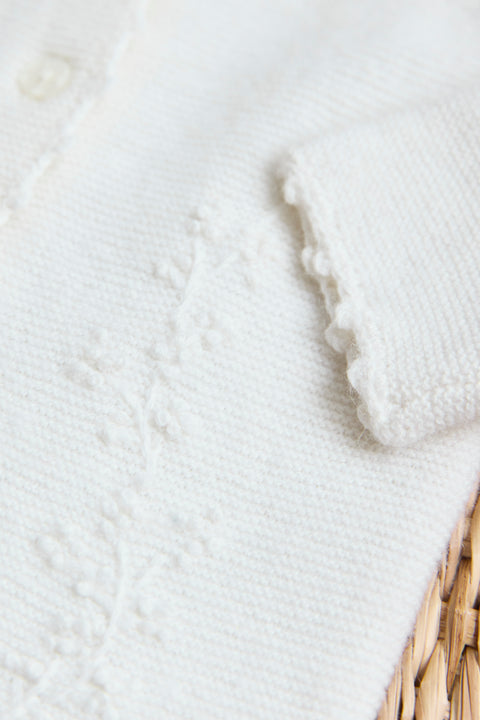 Combinaison longue - Ecru broderie - Image principale