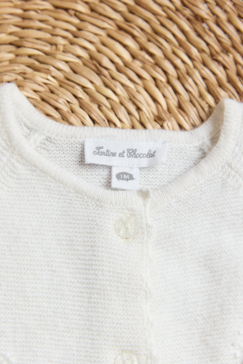 Combinaison longue - Ecru broderie - Image principale