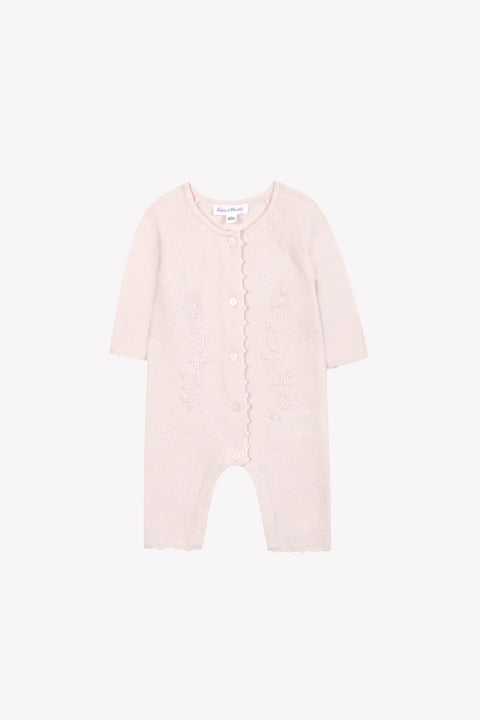 Combinaison longue - Rose pâle broderie - Image principale