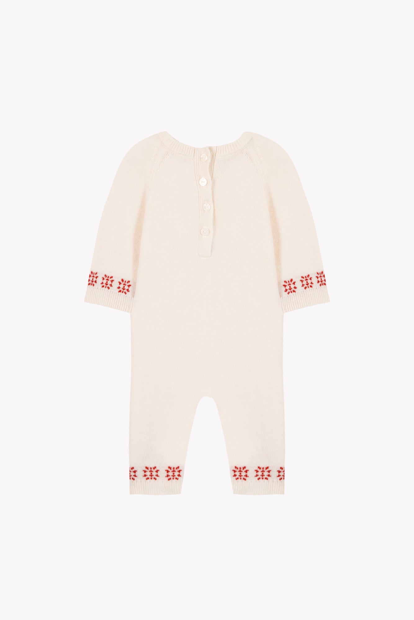 Combinaison longue - Ecru illustration lapin