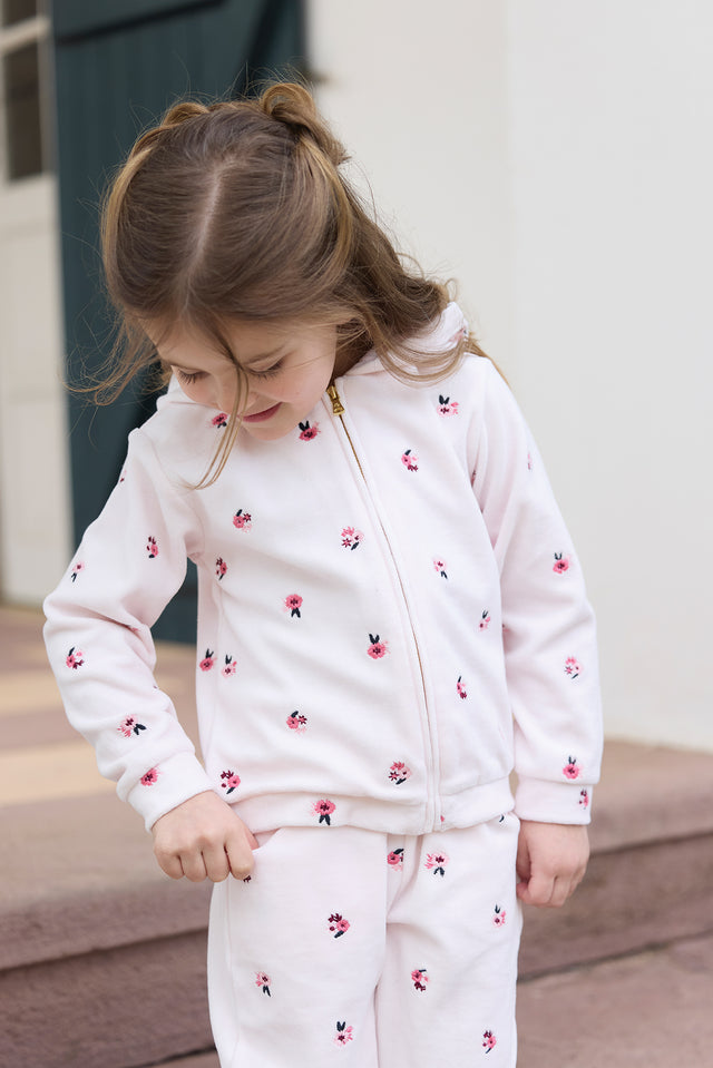 Ensemble jogging - Rose pâle velours - Image principale