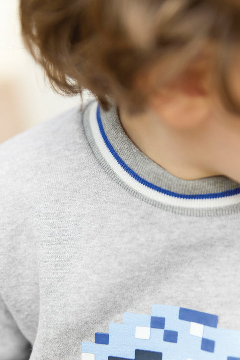 Ensemble jogging - Gris hérisson pixel - Image principale