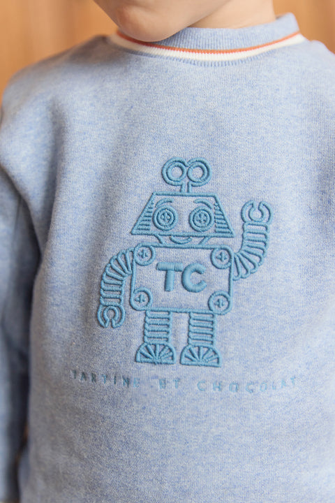 Ensemble jogging - Bleu grisé robot - Image principale