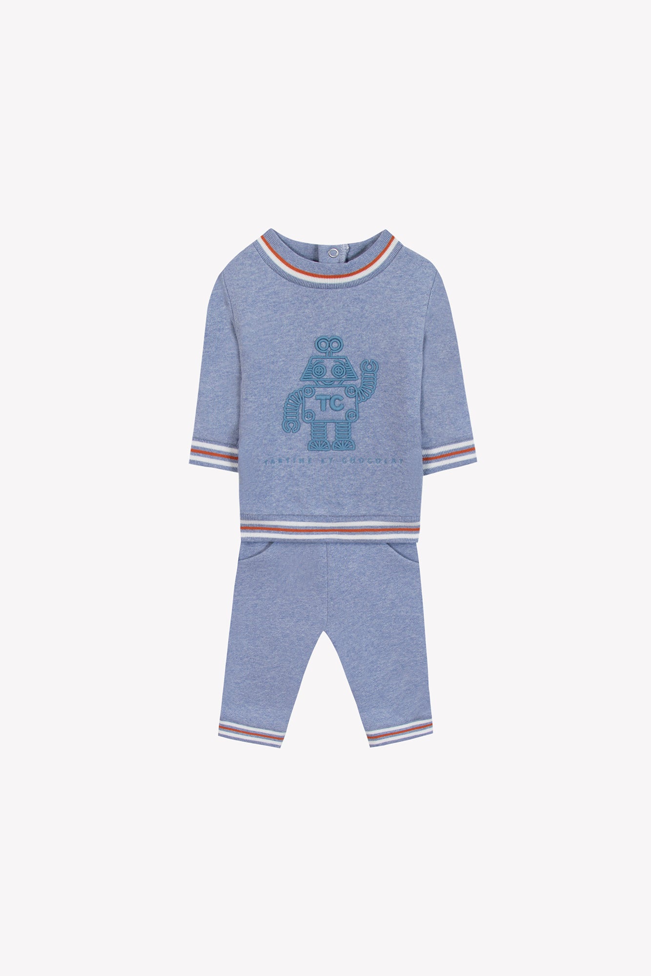 Ensemble jogging - Bleu grisé robot