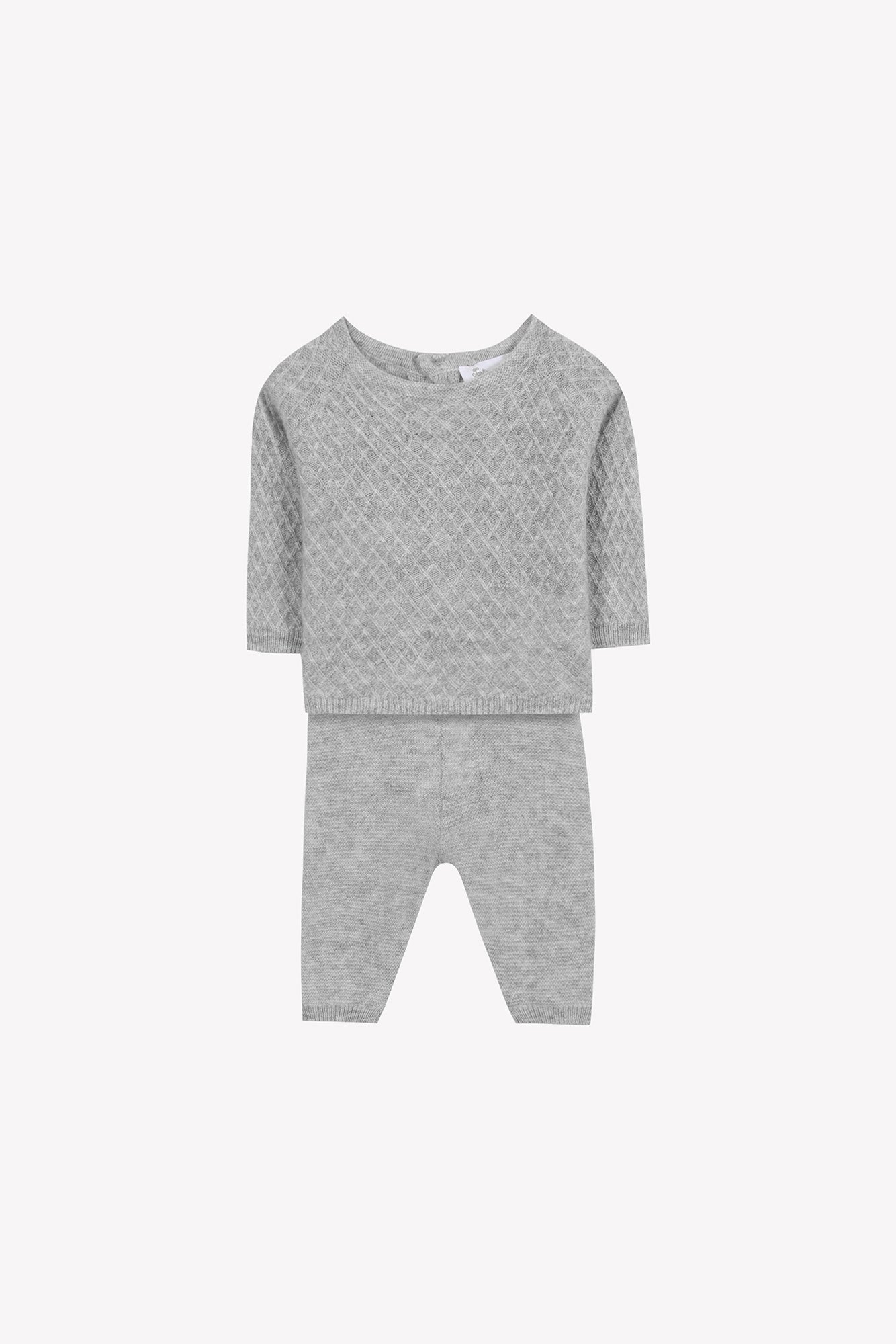 Ensemble - Gris clair 100% cachemire