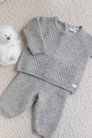 Ensemble - Gris clair 100% cachemire