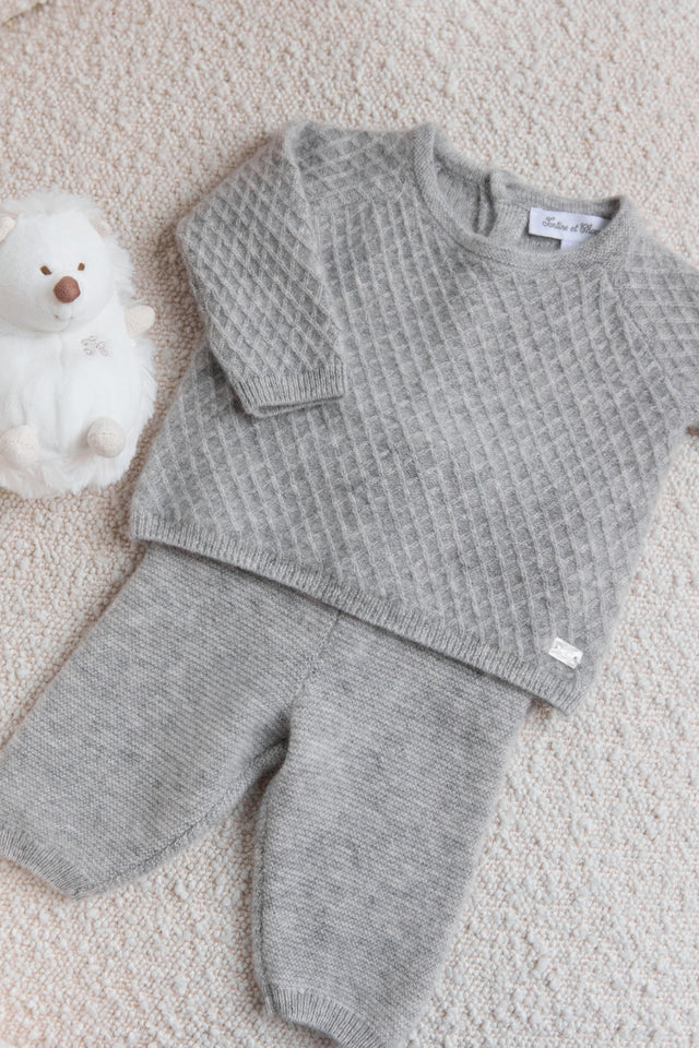 Ensemble - Gris clair 100% cachemire - Image principale