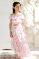 Ensemble long - Praline inspiration Toile de Jouy