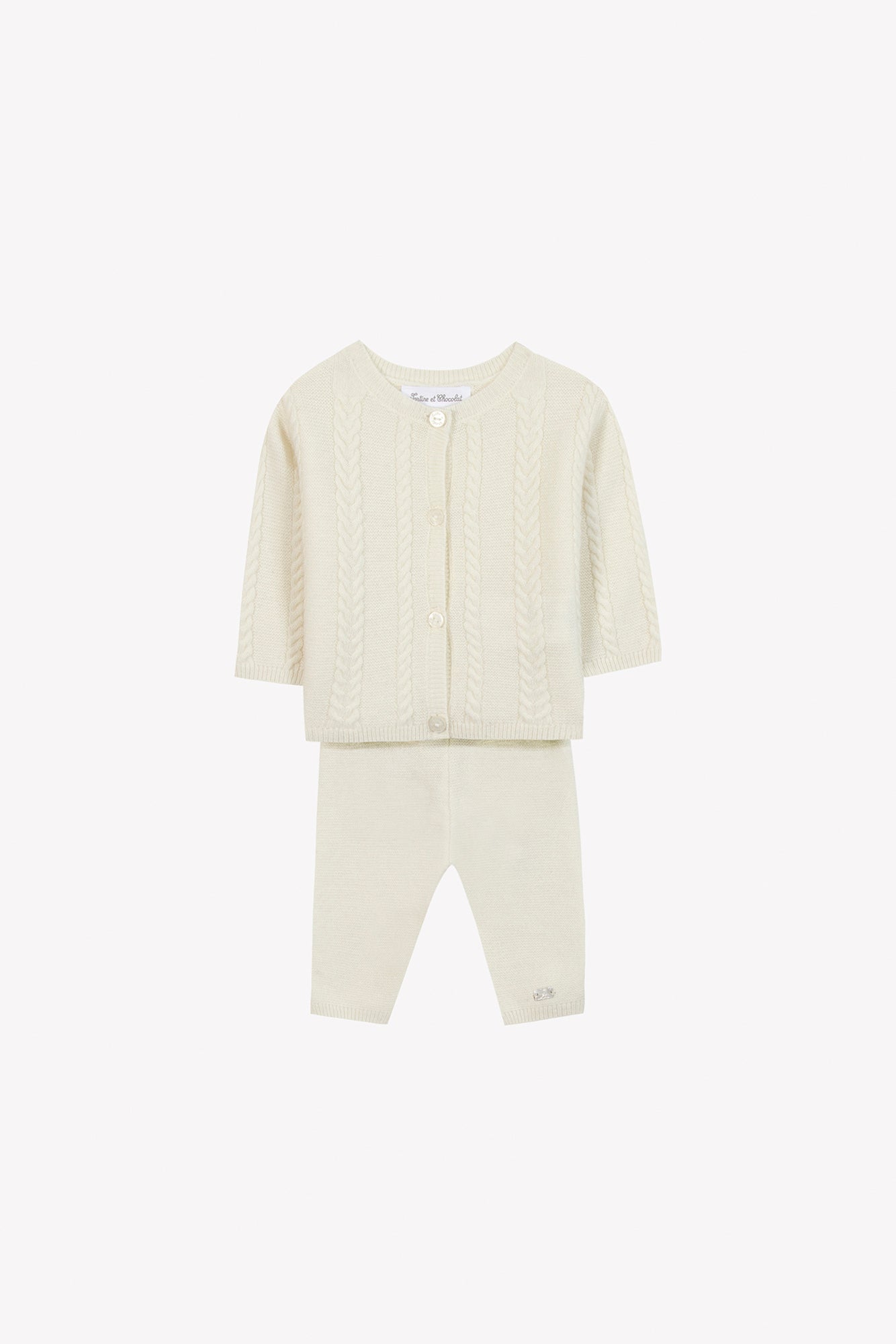 Ensemble long - Ecru torsades