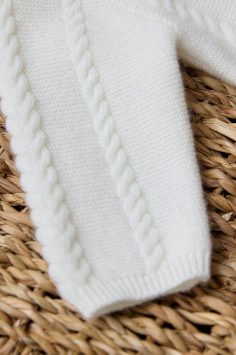 Ensemble long - Ecru torsades - Image principale