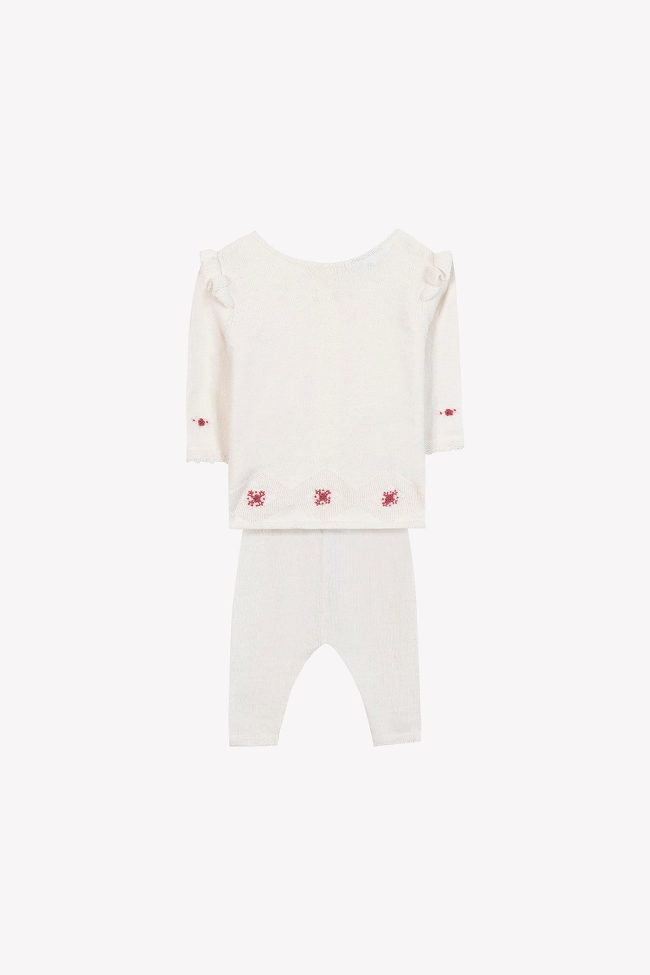 Outfit Lang - Ecru Stickerei