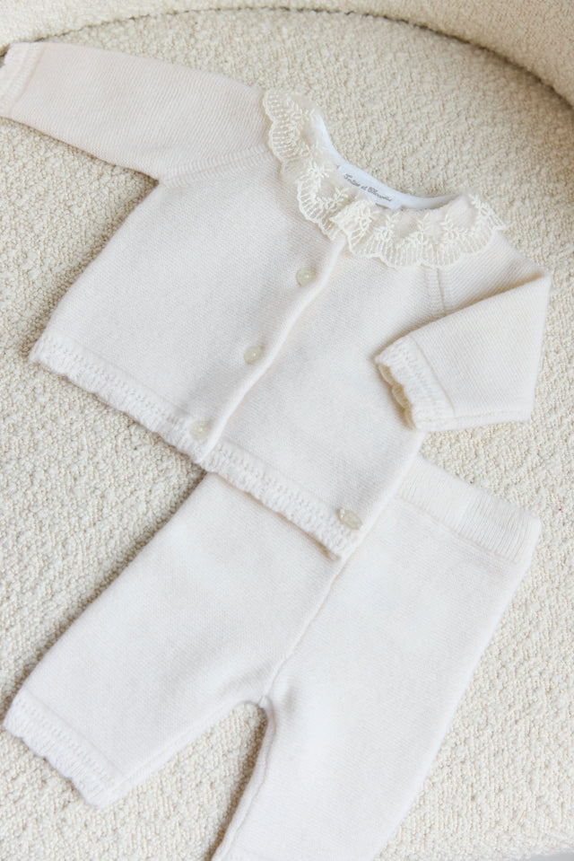 Ensemble long - Ecru col volanté - Image principale