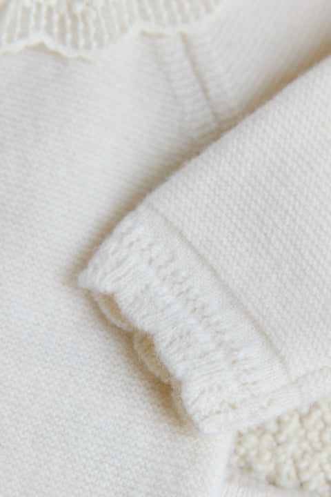 Ensemble long - Ecru col volanté - Image principale