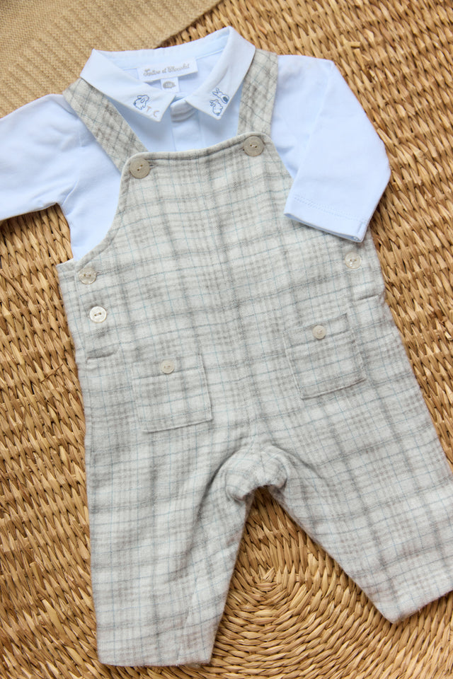 Ensemble long - Greige chiné carreaux - Image principale