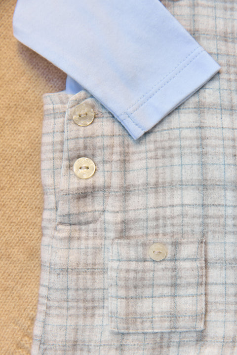 Ensemble long - Greige chiné carreaux - Image principale