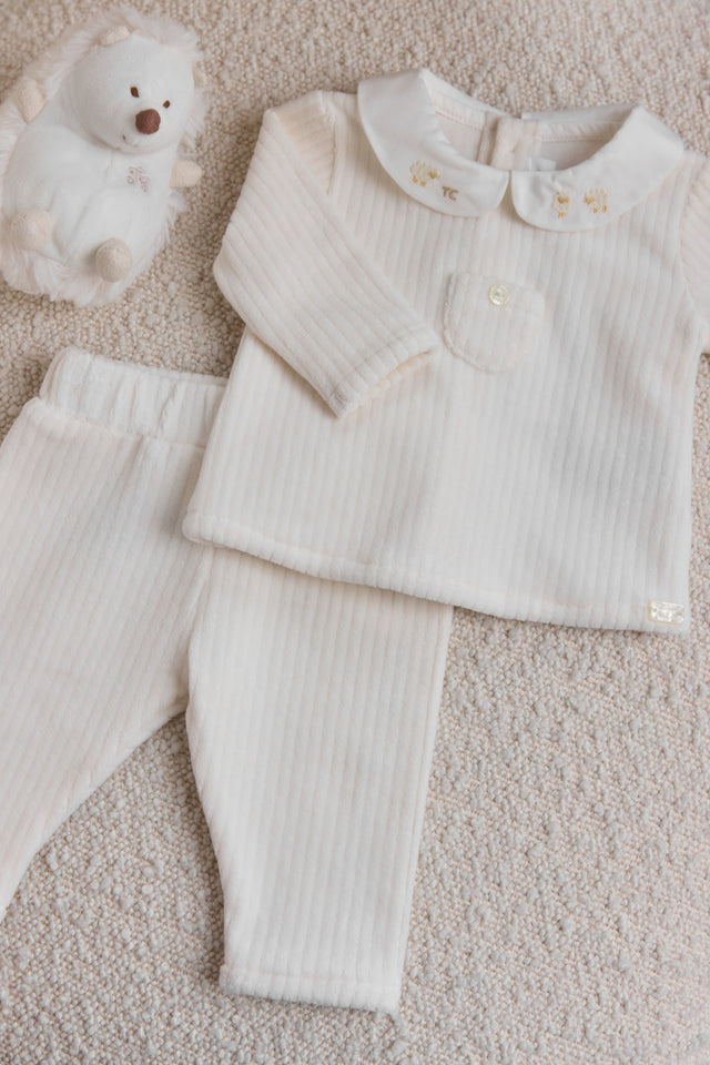 Ensemble long - Ecru velours - Image principale