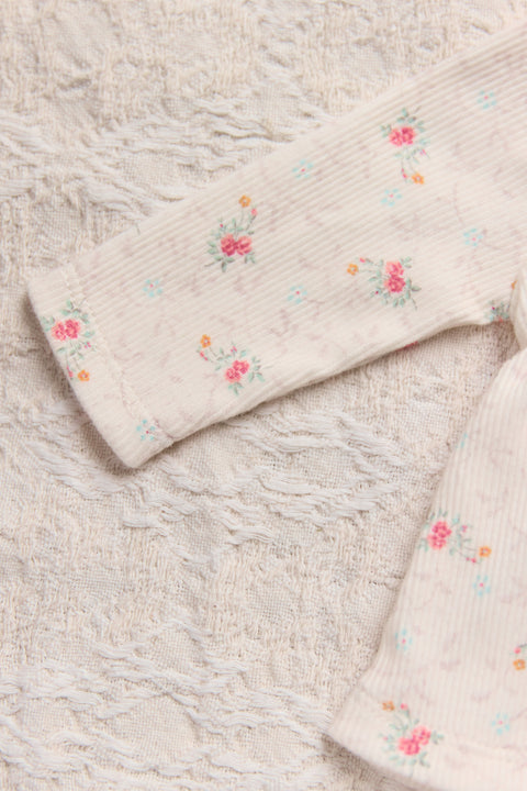 Outfit Long - Ecru flowers - Image principale