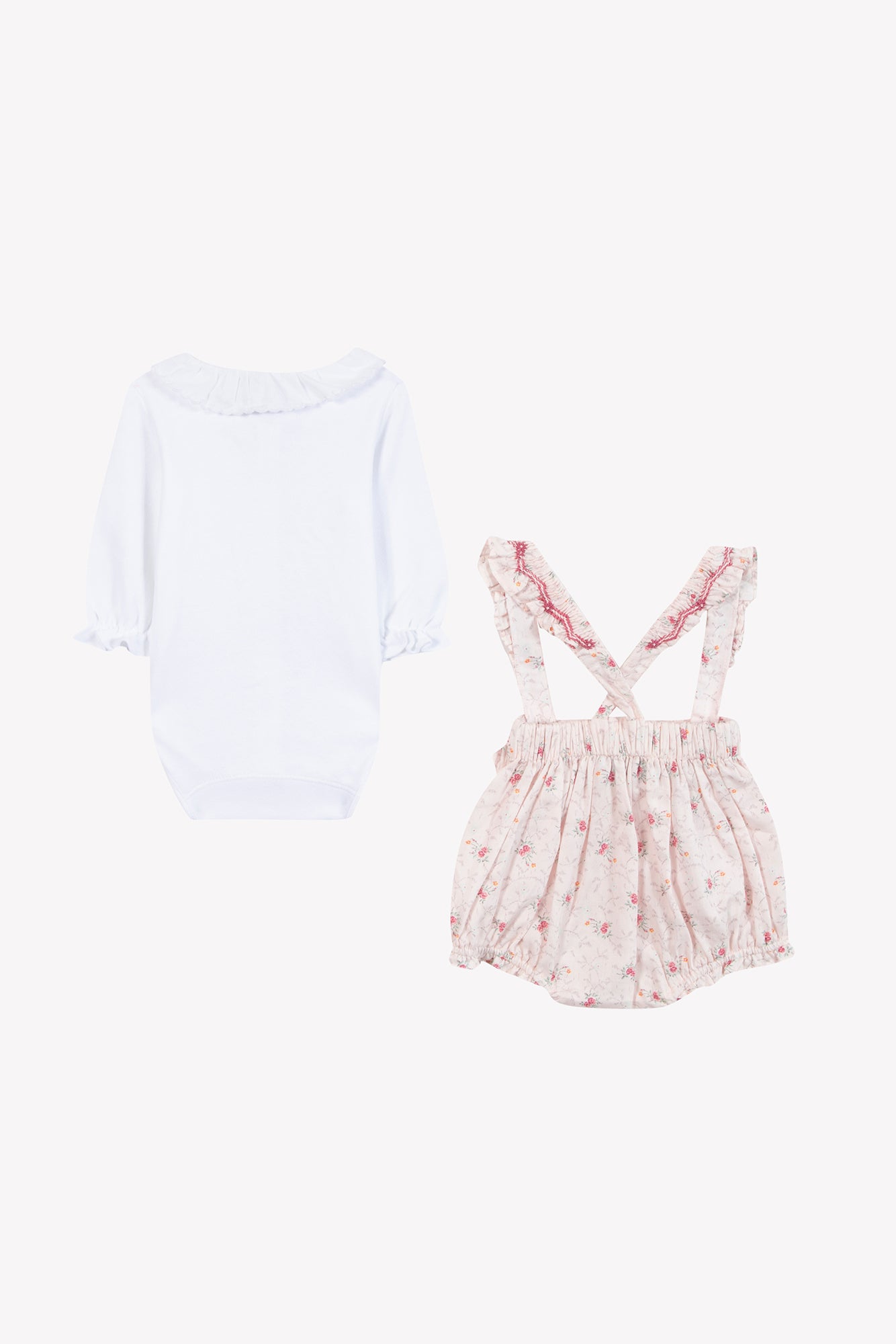 Outfit kurz - Ecru Blumen
