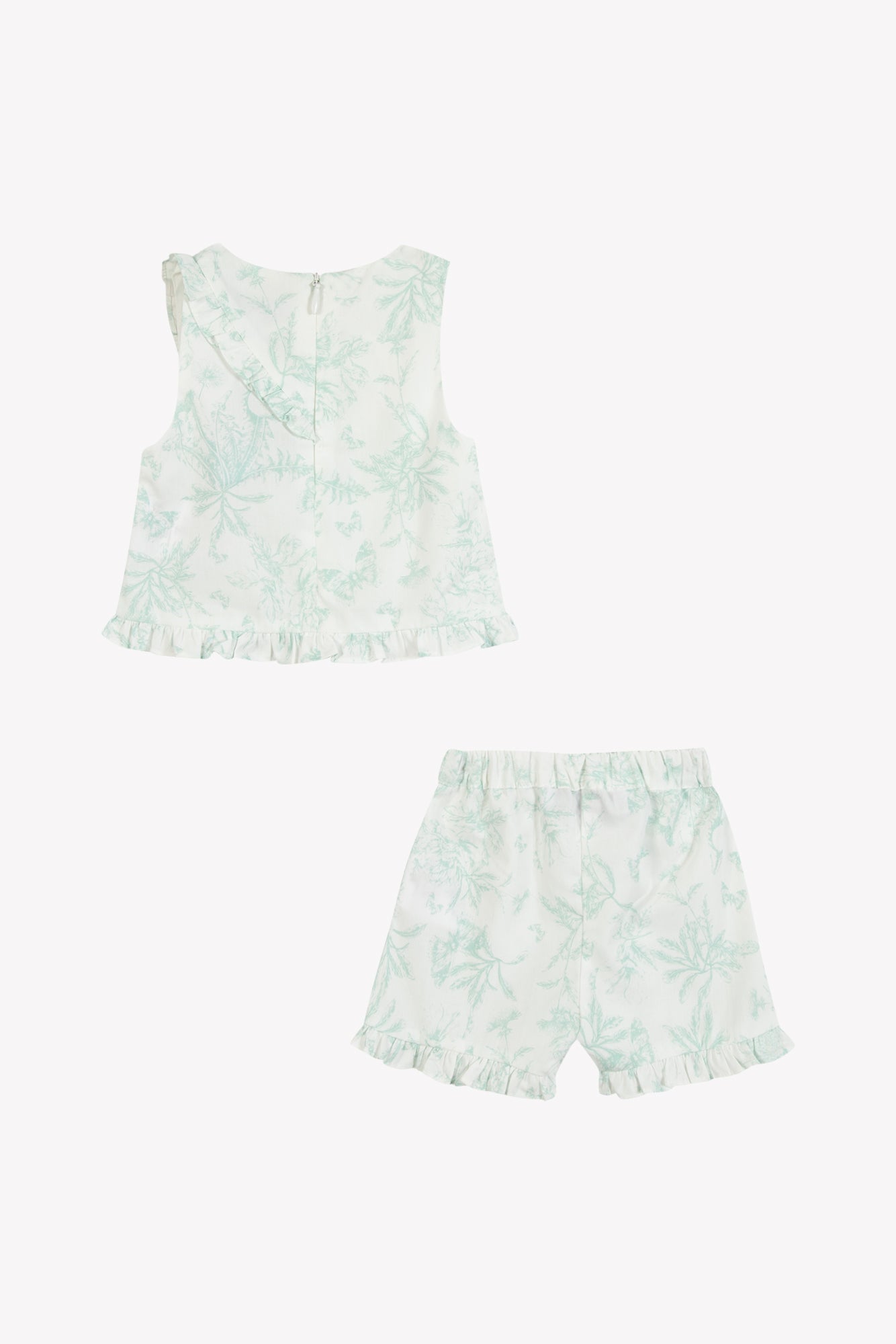 Set kort - Groen Inspirerend water Toile de Jouy