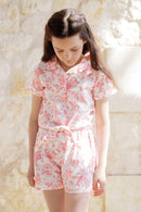 Ensemble court - Praline inspiration Toile de Jouy