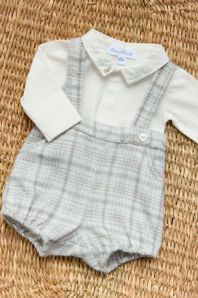 Ensemble court - Greige carreaux - Image principale