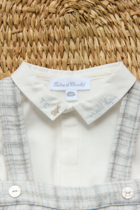 Ensemble court - Greige carreaux - Image principale