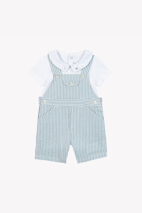 Ensemble court - Emeraude rayures - Image principale