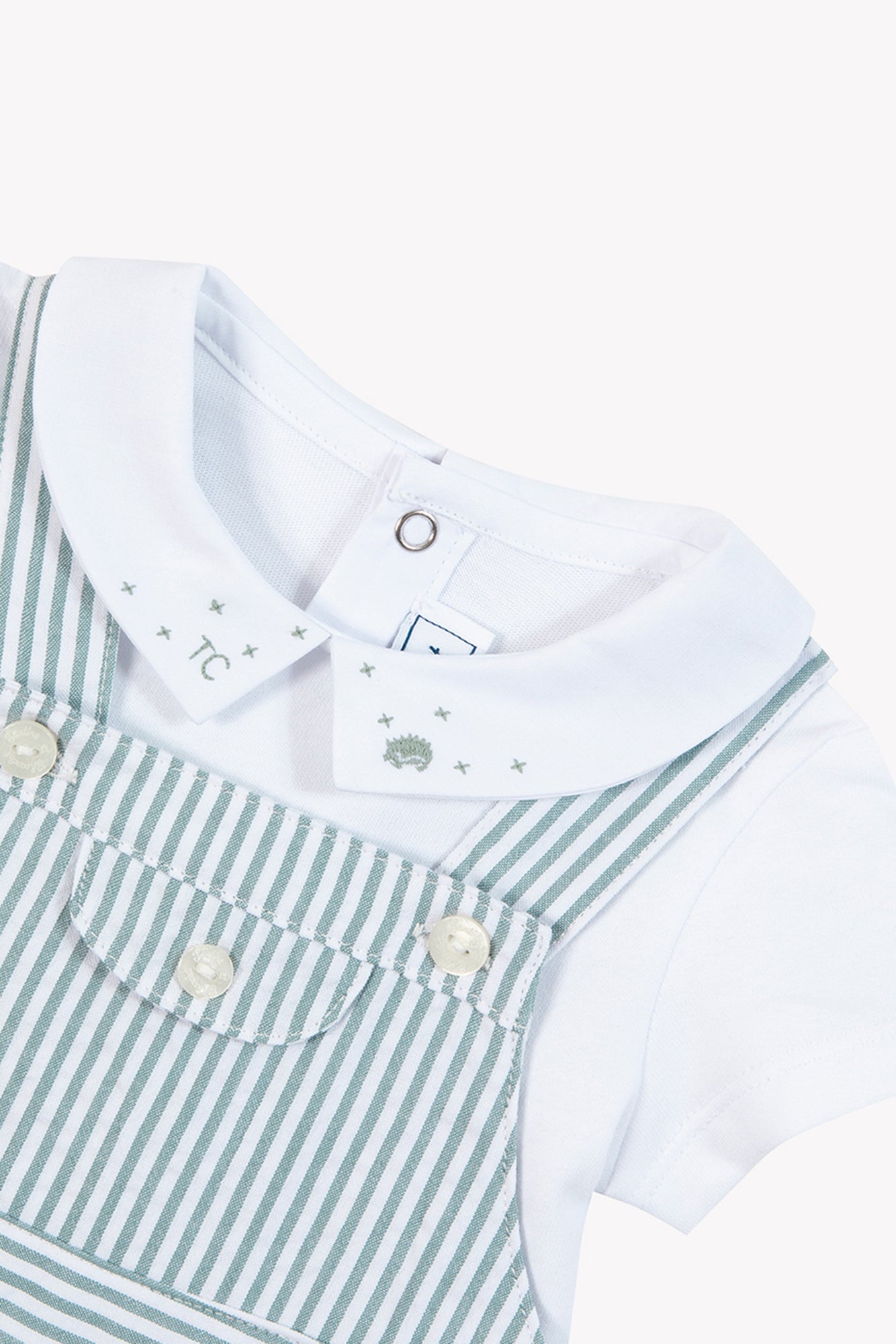 Ensemble court - Emeraude rayures