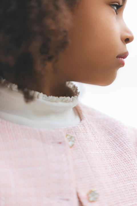 Jacket - Pink powder tweed - Image principale