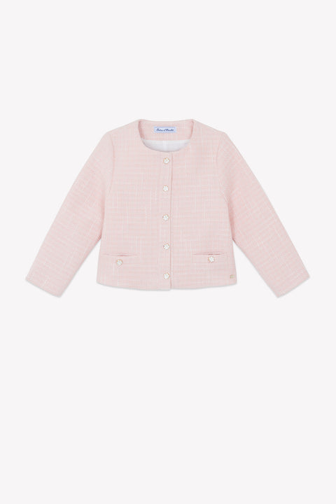 Jacket - Pink powder tweed - Image principale