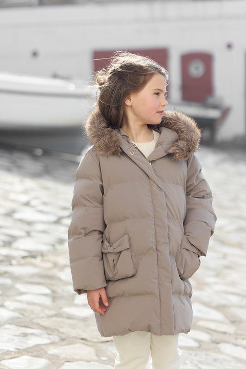 Doudoune longue - Taupe - Image principale