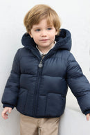 Geschwollene Jacke - Marineblau Wasserabweisend