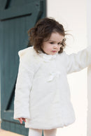 Manteau - Ecru imitation fourrure