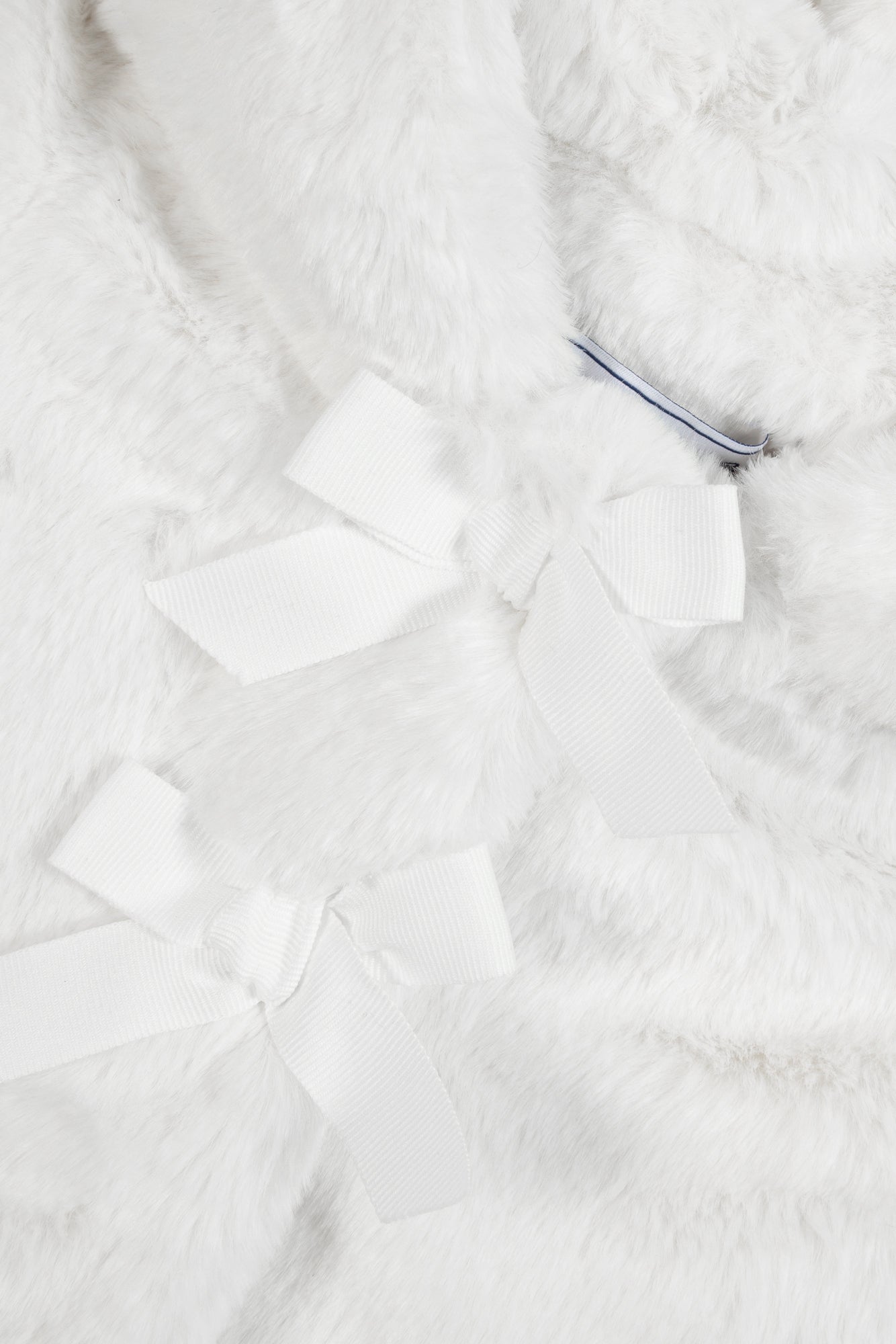 Manteau - Ecru imitation fourrure