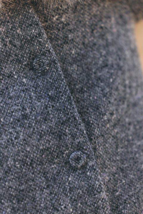 Manteau - Gris foncé en laine - Image principale