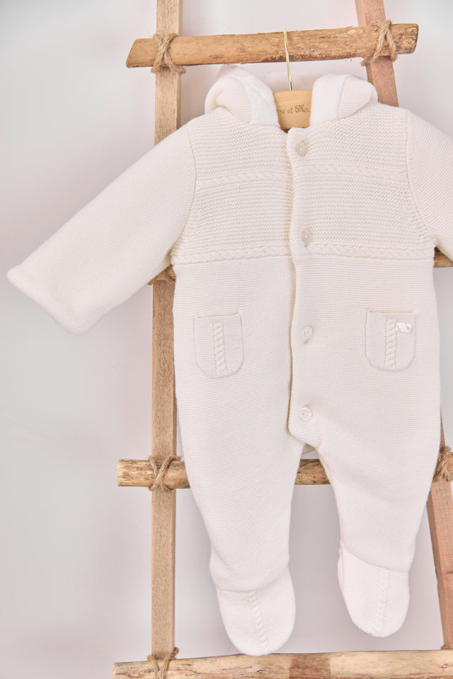 Combinaison Pilote - Ecru en maille - Image principale