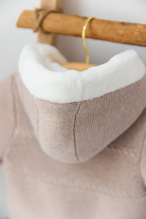 Combinaison Pilote - Greige chiné en maille - Image principale