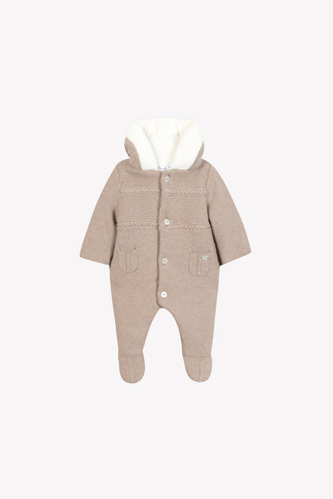 Jumpsuit Onesie - Heathered greige in knitwear - Image principale