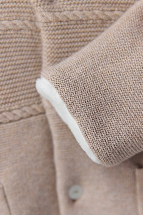 Combinaison Pilote - Greige chiné en maille - Image principale