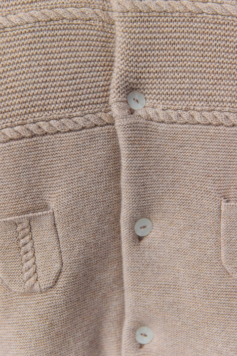 Combinaison Pilote - Greige chiné en maille - Image principale