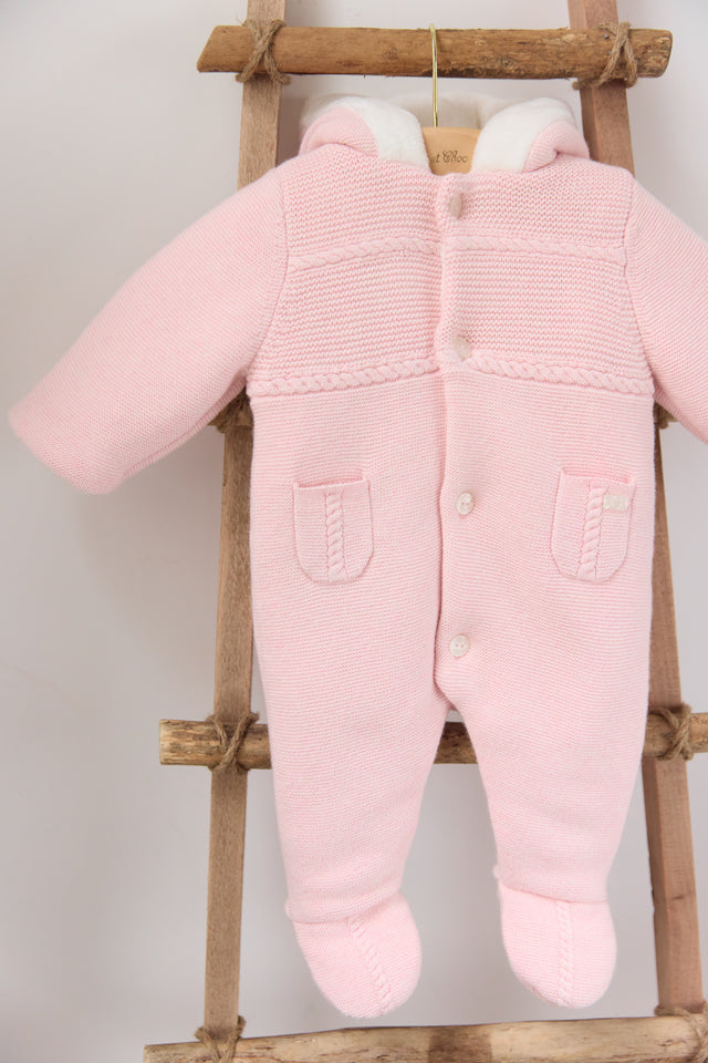 Combinaison Pilote - Rose pâle en maille - Image principale