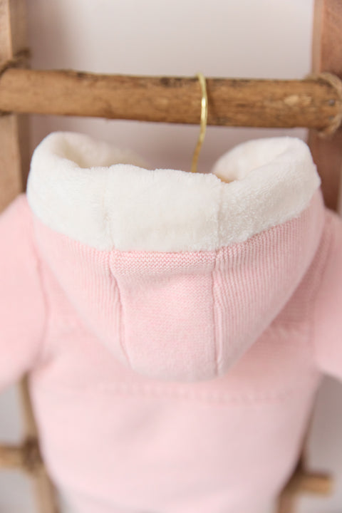 Combinaison Pilote - Rose pâle en maille - Image principale