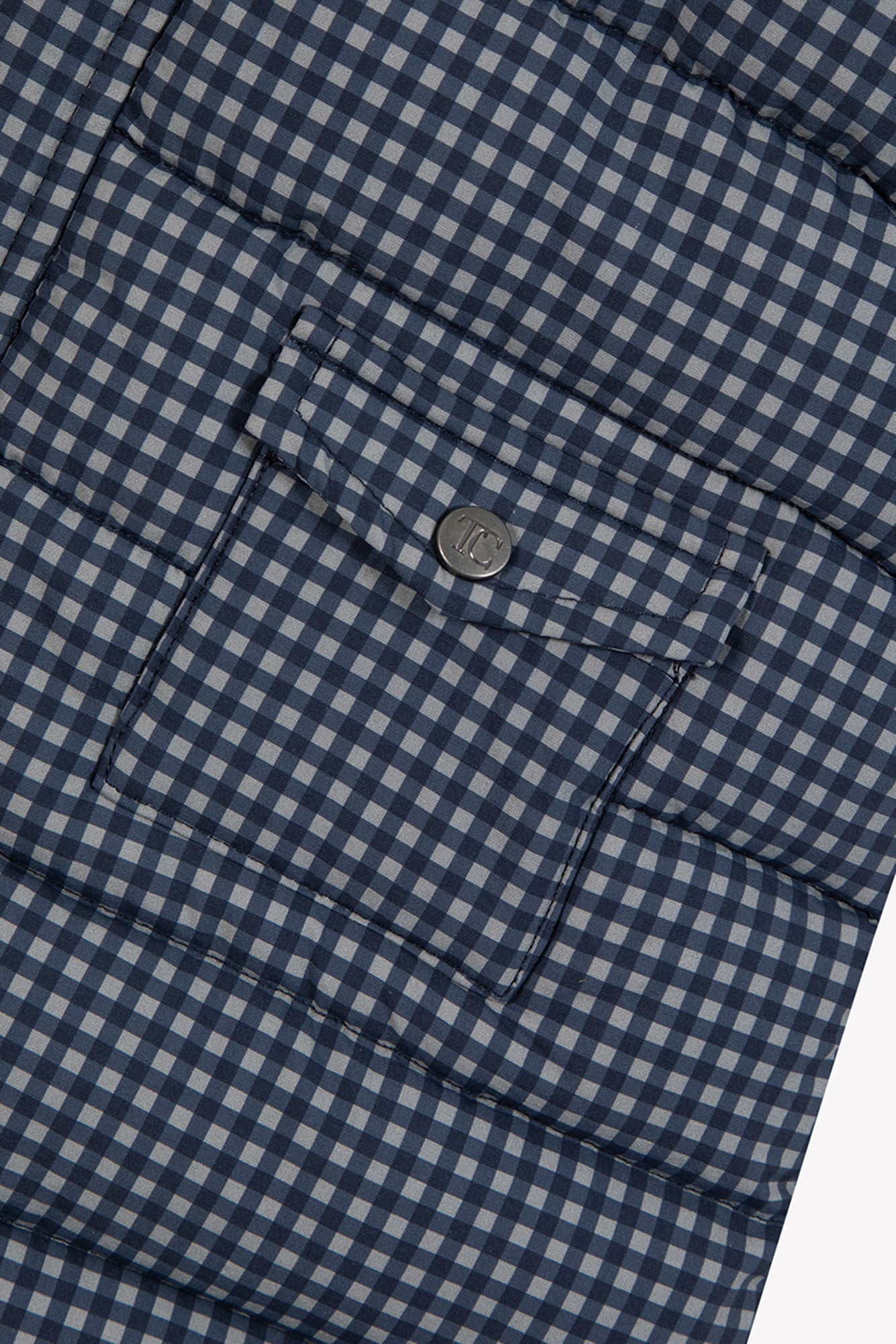 Jumpsuit Onesie - Navy Two-tone gingham